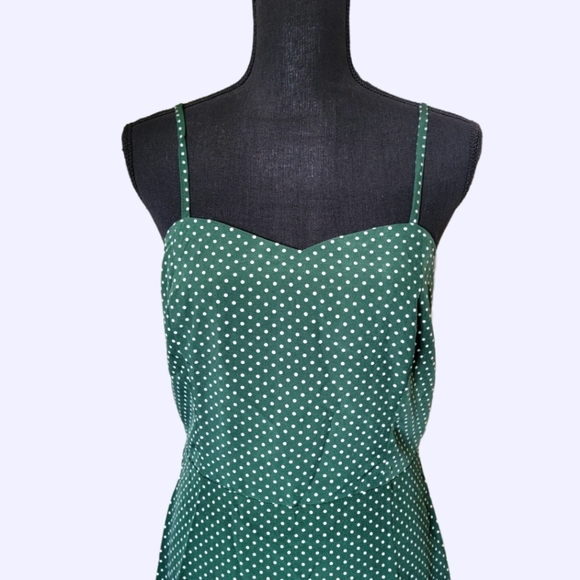NWT Green Polka Dot Dress - Picture 3 of 5